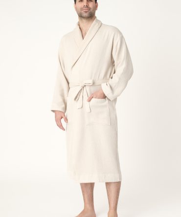 Lajel Elya | Premium Bornoz | %100 Pamuk | Otel, Spa, Ince, Siyah,termal, Müslin | Unisex | Onesize